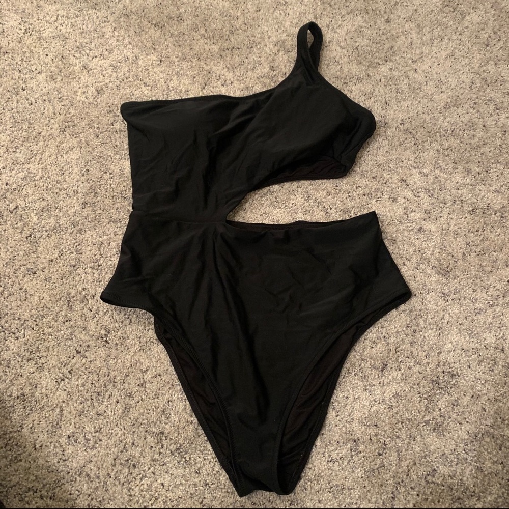 Aerie One Shoulder Cut Out One Piece